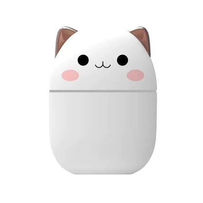 300ML Cute Cat Air Humidifier – Ultra-Silent USB Aromatherapy Mist Spray for Office, Bedroom, Car & Home with LED Cool Mist - SORAVA