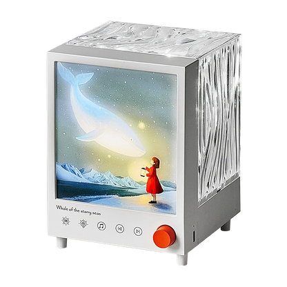 Aurora Box Projector Night Light – Bluetooth Ambient Lamp with White Noise, Stepless Dimming for Bedroom Decor - SORAVA