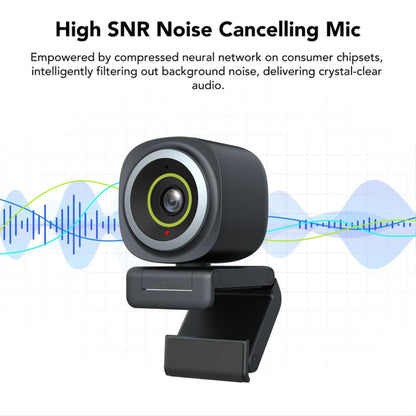 1080P USB Webcam – 60FPS with AI Noise-Canceling Microphone, Auto Focus, Plug-and-Play PC Camera
