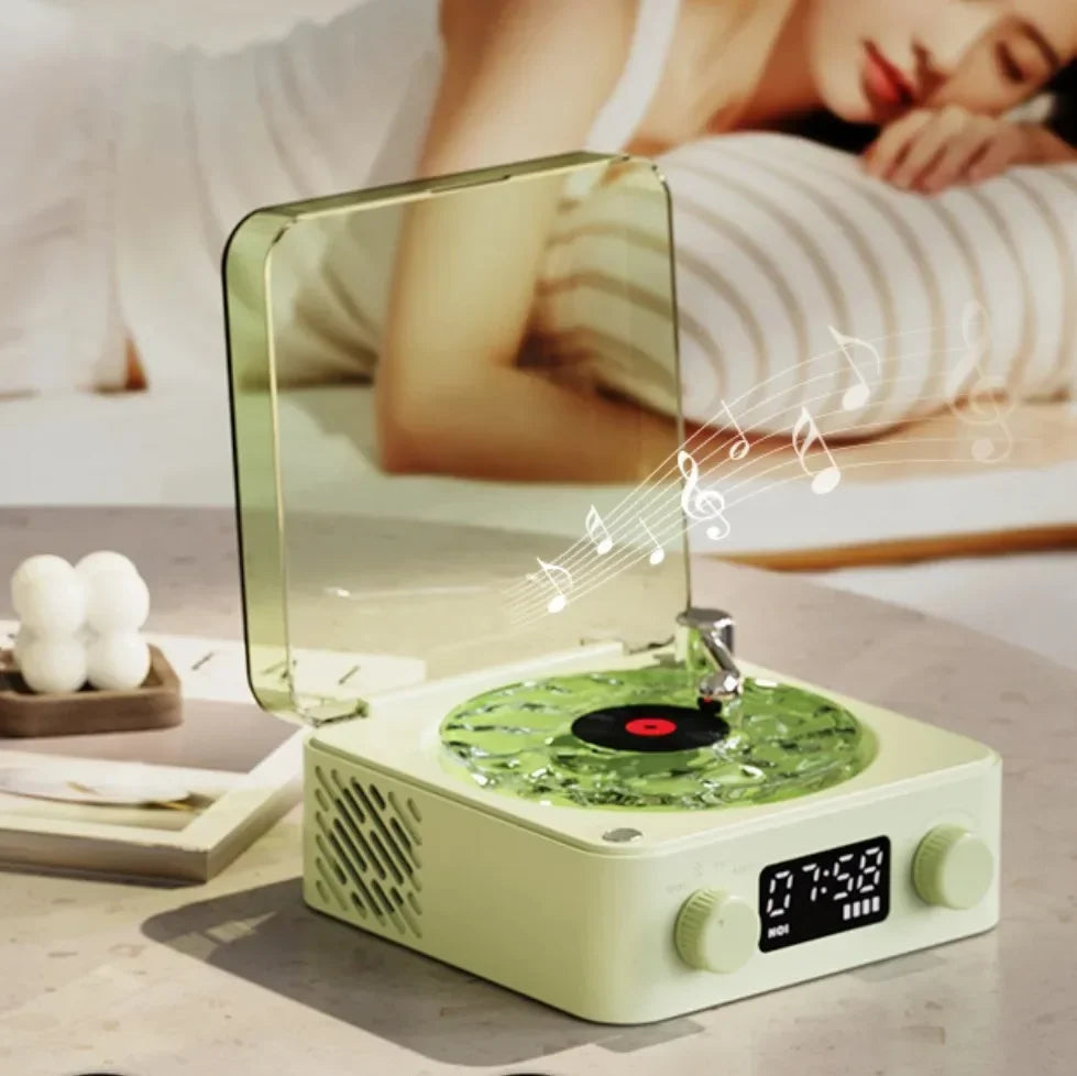Mini Retro Bluetooth Speaker – Portable Sleep Aid with RGB Lights, TF Card Support & Subwoofer, Perfect Gift - SORAVA