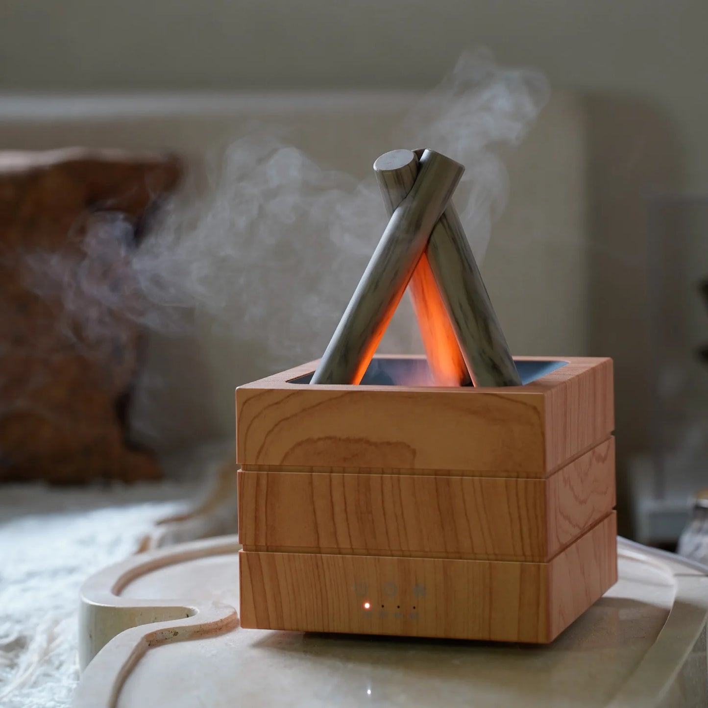 280ml Flame Aroma Diffuser – USB Air Humidifier with Remote Control, Colorful Atmosphere Light & Essential Oil Function - SORAVA