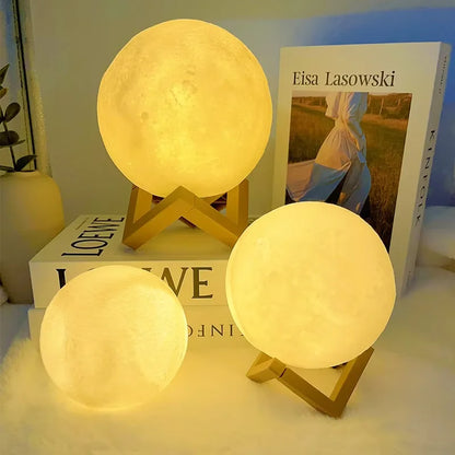 LED Moon Book Light – Galaxy Night Lamp for Kids & Adults, Bedroom Decor & Birthday Gift - SORAVA