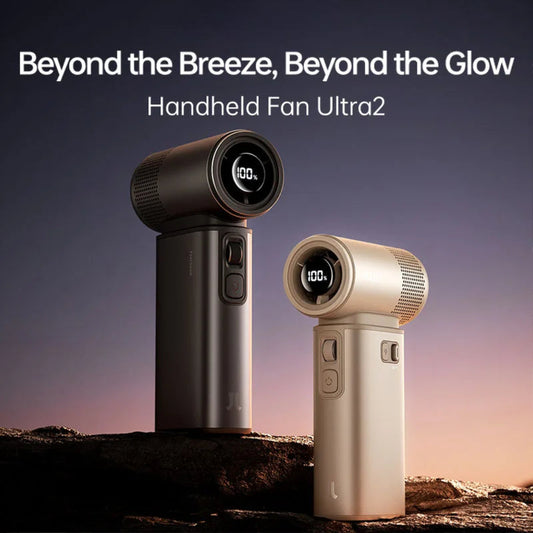 Portable Turbo Handheld Fan – Ultra 2 Power Jet, 100 Speed Settings, 9000mAh Rechargeable Battery & LED Display for Outdoor Travel & Camping - SORAVA