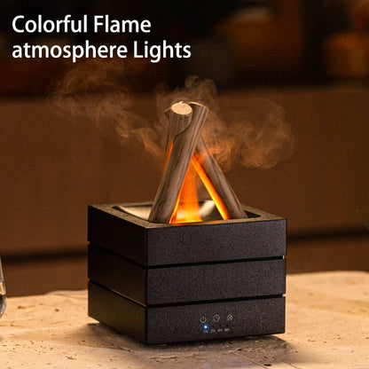 280ml Flame Aroma Diffuser – USB Air Humidifier with Remote Control, Colorful Atmosphere Light & Essential Oil Function - SORAVA
