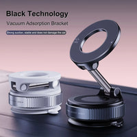 Foldable Magnetic Car Phone Holder – Vacuum Suction Cup Mount for Navigation & Hands-Free Driving 2025