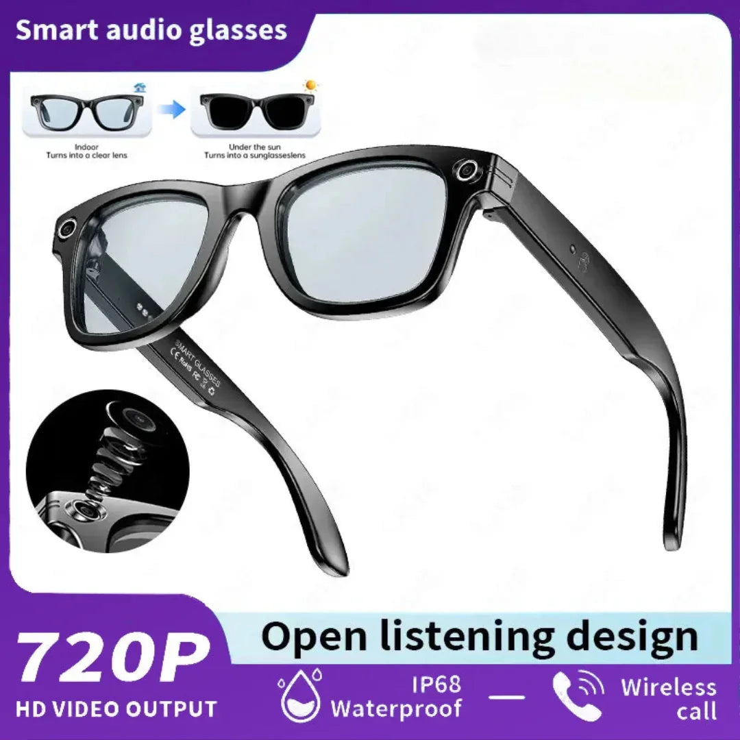 AI Smart Glasses with 8MP Camera – Video Recording, 100+ Language Translation, Bluetooth Call & Music, Sunglasses for Men & Women 2025 - SORAVA