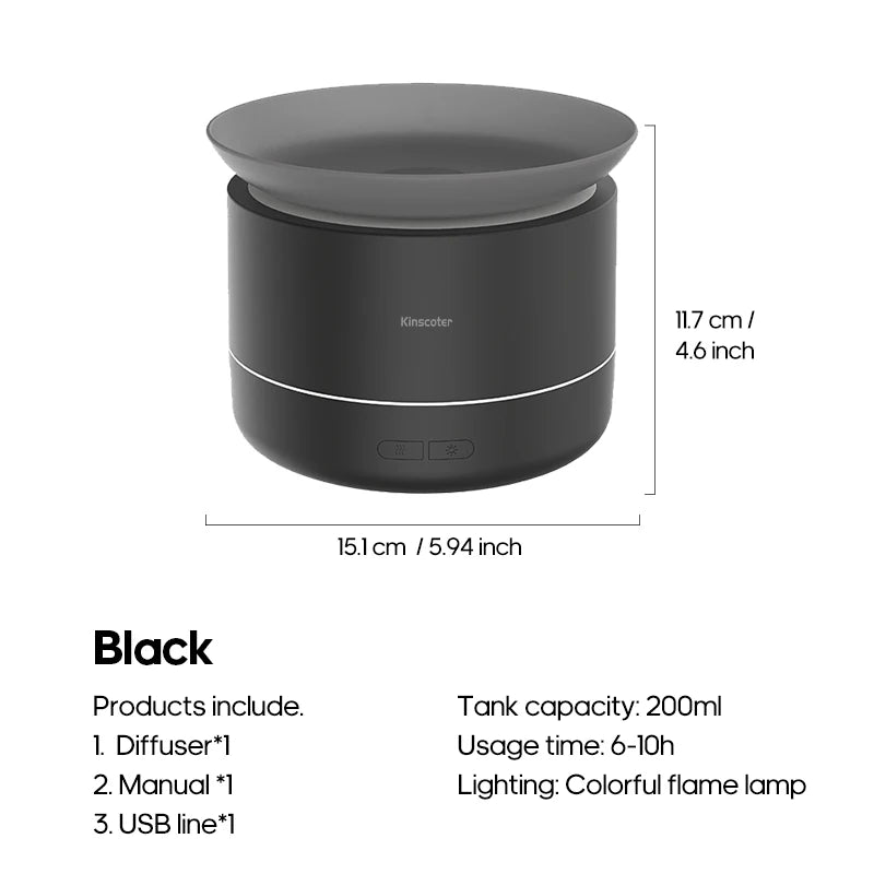 Ultra Quiet Aromatherapy Diffuser – Mist Spray Humidifier with Colorful LED Lights, Essential Oil Air Freshener for Home, Room & Office - SORAVA