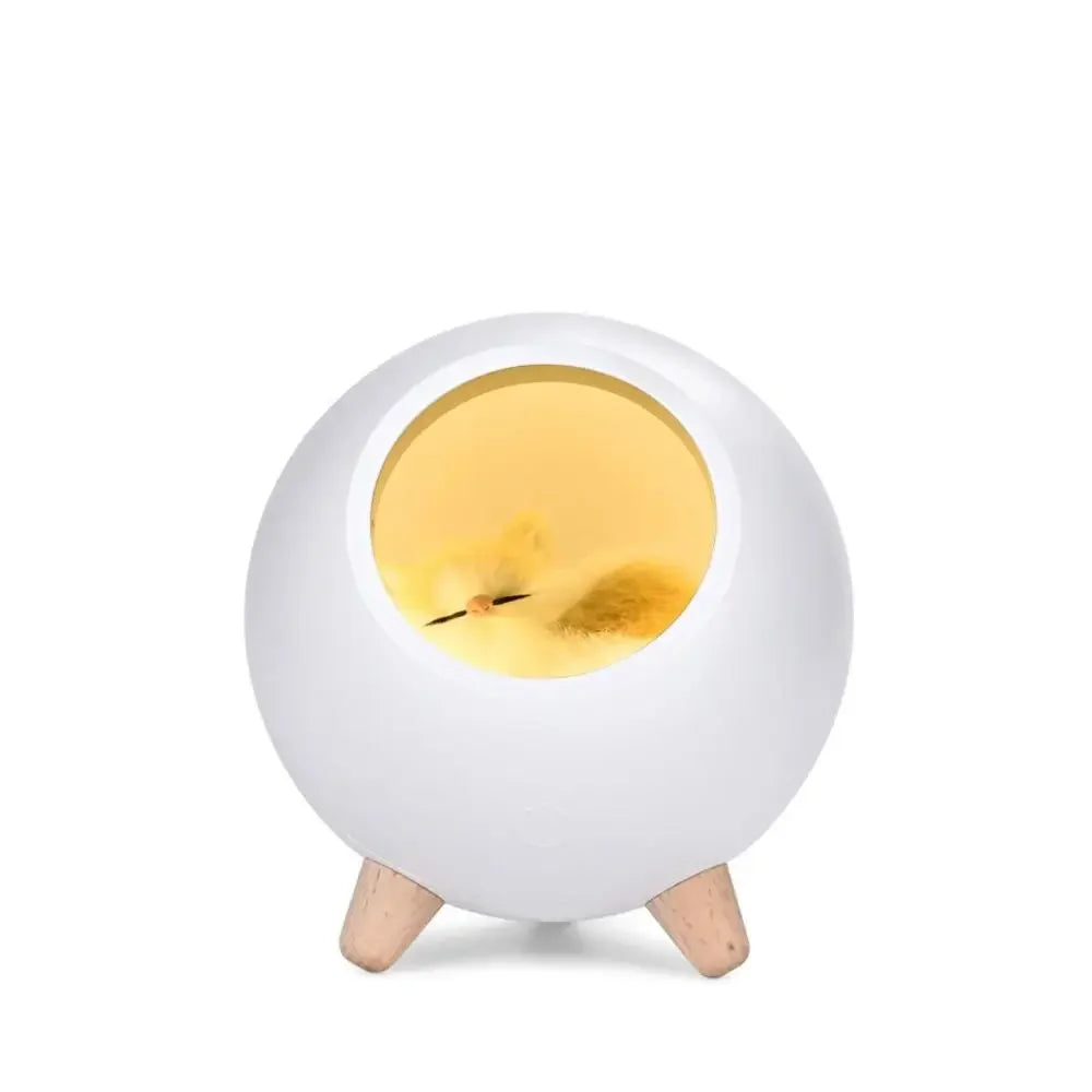 Cute Cat Night Light Bed – USB Rechargeable Kitten House with Touch Control & Cozy Atmosphere Lighting - SORAVA