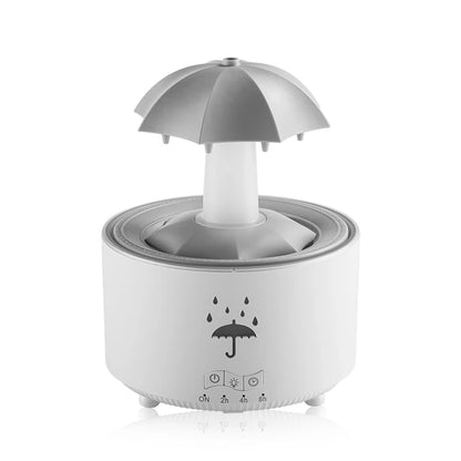 Cloud Rain Humidifier – Raindrop Aroma Essential Oil Diffuser with Remote, Night Light & Desktop Water Drop Sound for Home - SORAVA