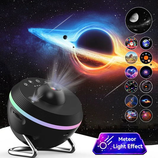 12-in-1 Galaxy Star Projector with Meteor Effect – Ultra-Clear Planetarium Night Light Lamp for Kids - SORAVA
