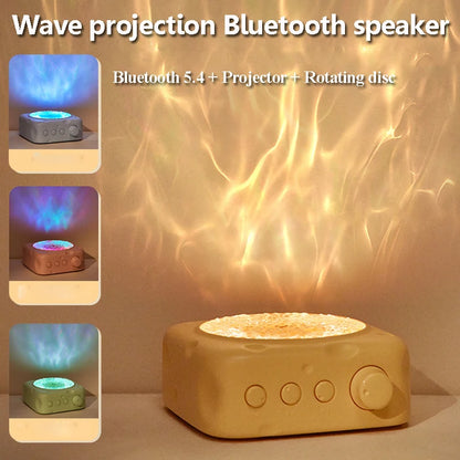 Portable Wave Projection Light & Bluetooth Speaker – RGB Atmosphere Lamp with HiFi Audio, Wireless MP3 Player, Perfect Birthday Gift - SORAVA