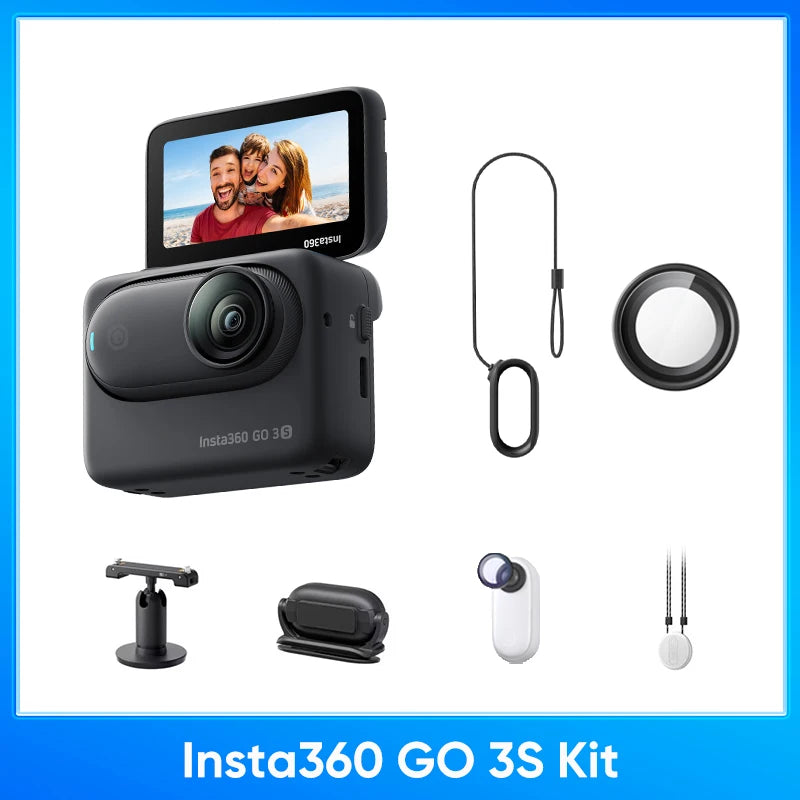 Insta360 GO 3S 4K Tiny Camera – Portable Hands-Free POV Camera with Stabilization, Mount Anywhere for Action & Travel - SORAVA
