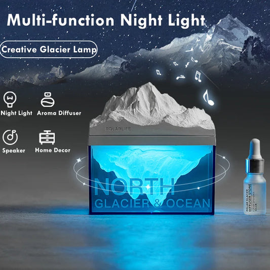 Multi-Function Night Light with Aroma Diffuser & Wireless Speaker – Music Audio Speaker for Relaxing Sleep & Cozy Atmosphere - SORAVA