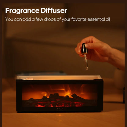 Flame Effect Aroma Diffuser – 150ml Essential Oil Humidifier with Colorful Lights, Timer & Remote Control, Auto-Off for Home & Bedroom Gift - SORAVA