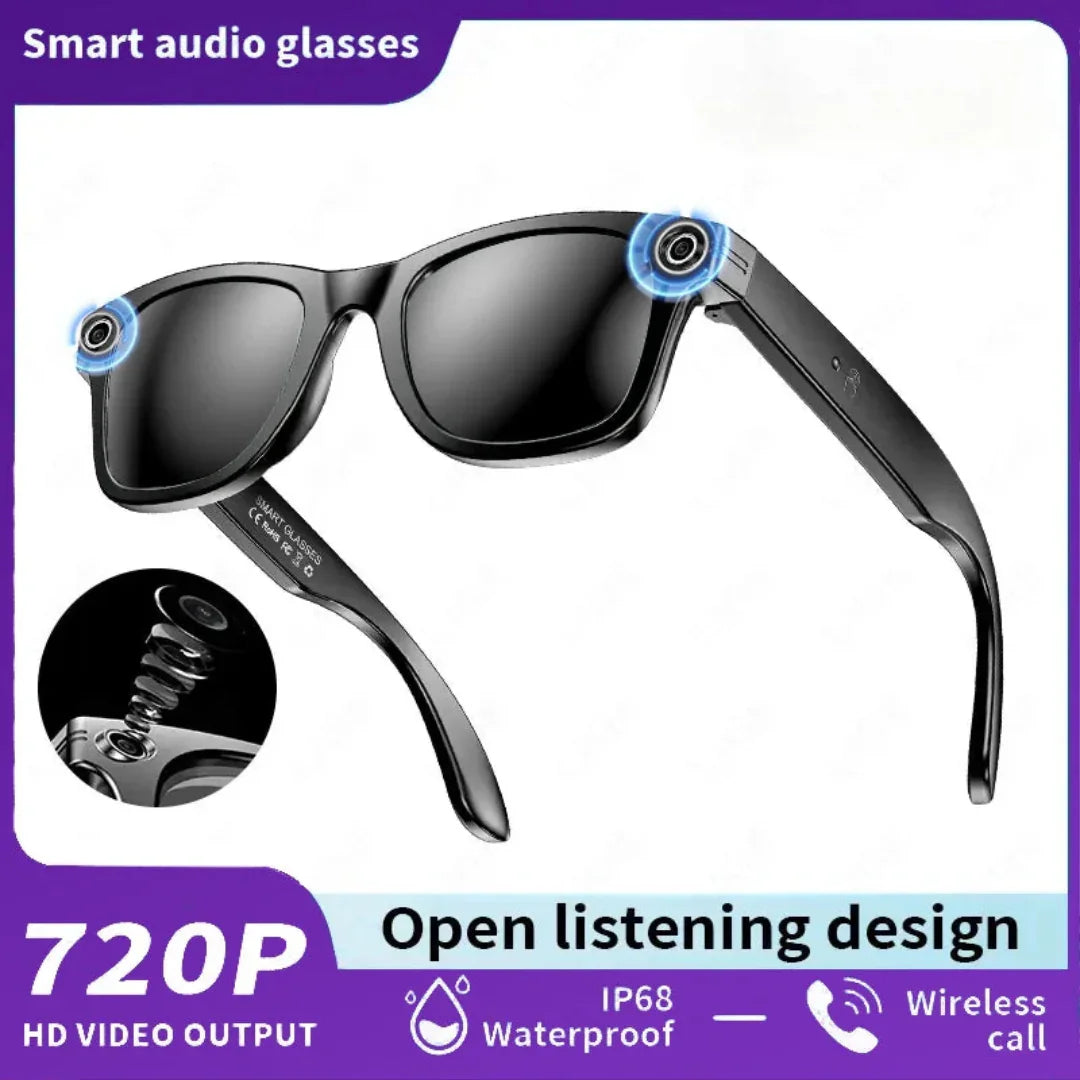 AI Smart Glasses with 8MP Camera – Video Recording, 100+ Language Translation, Bluetooth Call & Music, Sunglasses for Men & Women 2025 - SORAVA
