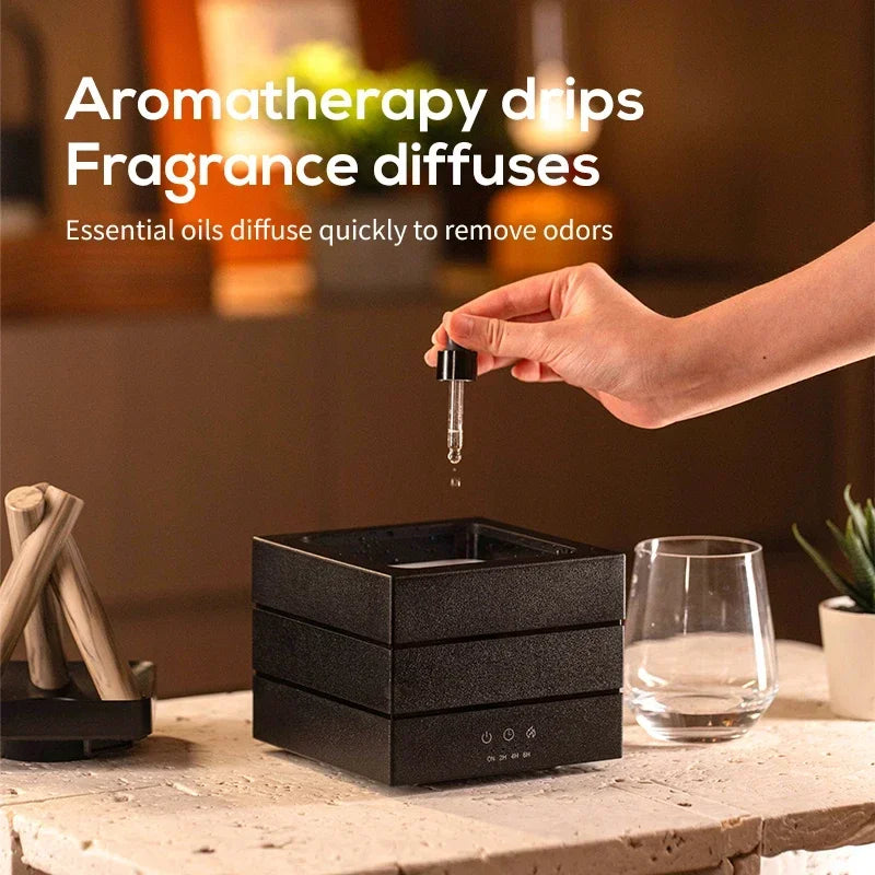 280ml Flame Aroma Diffuser – USB Air Humidifier with Remote Control, Colorful Atmosphere Light & Essential Oil Function - SORAVA