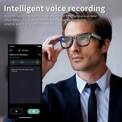 AI Smart Glasses with 8MP Camera – Video Recording, 100+ Language Translation, Bluetooth Call & Music, Sunglasses for Men & Women 2025 - SORAVA