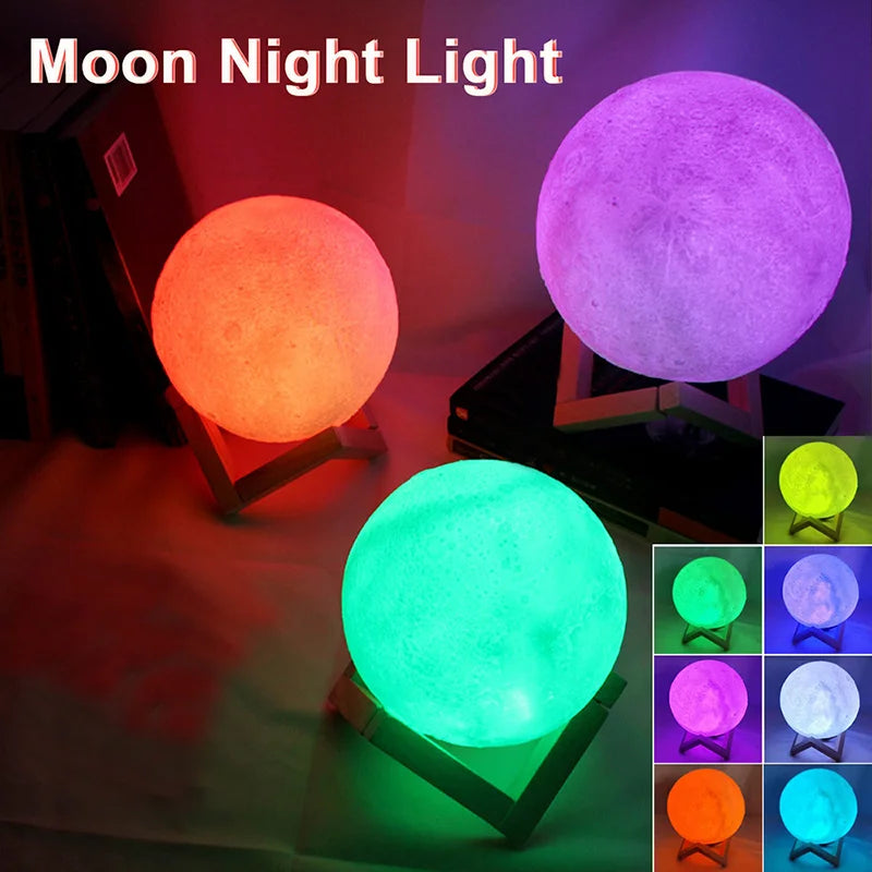 LED Moon Book Light – Galaxy Night Lamp for Kids & Adults, Bedroom Decor & Birthday Gift - SORAVA