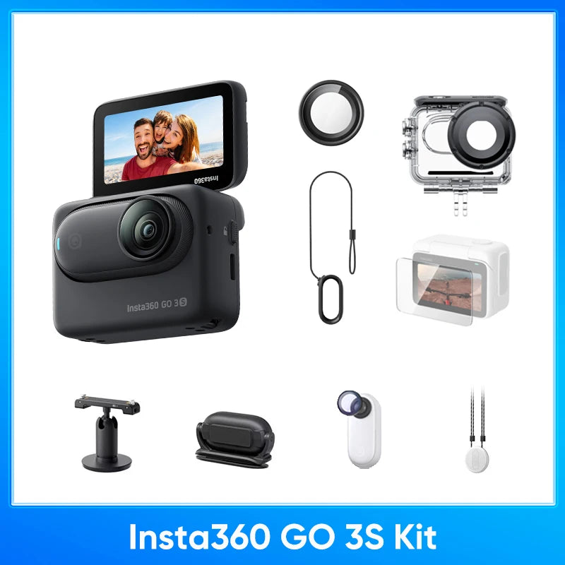 Insta360 GO 3S 4K Tiny Camera – Portable Hands-Free POV Camera with Stabilization, Mount Anywhere for Action & Travel - SORAVA
