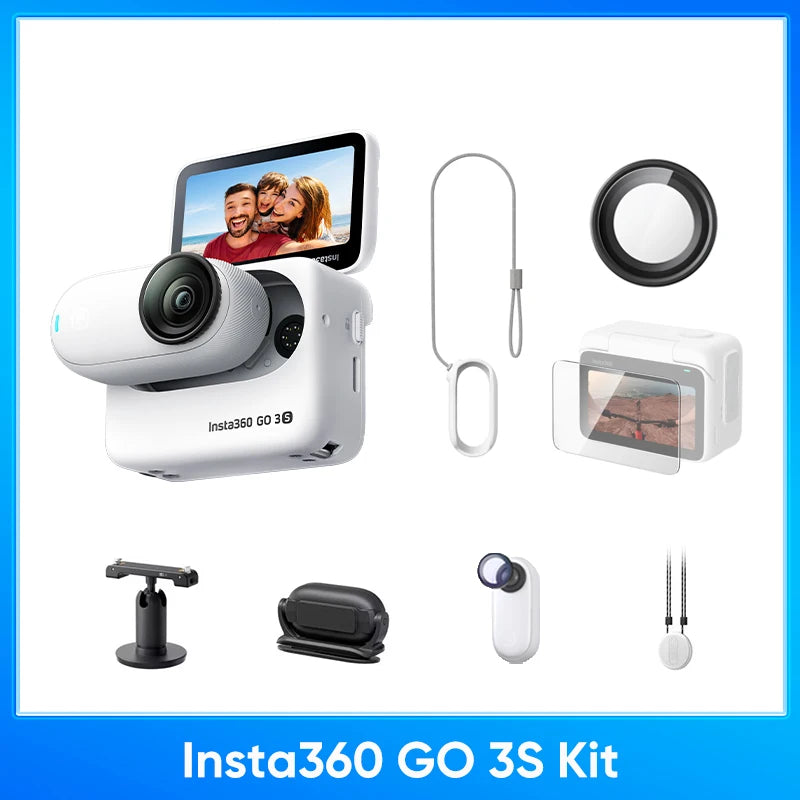 Insta360 GO 3S 4K Tiny Camera – Portable Hands-Free POV Camera with Stabilization, Mount Anywhere for Action & Travel - SORAVA
