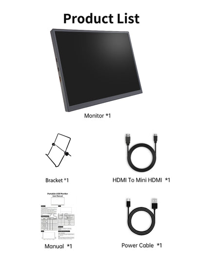 ClarityPro 10.5" Portable Monitor – 1280P FHD, 100% sRGB, 15:10 Low Blue Light Display for Laptop, PC, Xbox, PS4/PS5, Switch & Smartphone