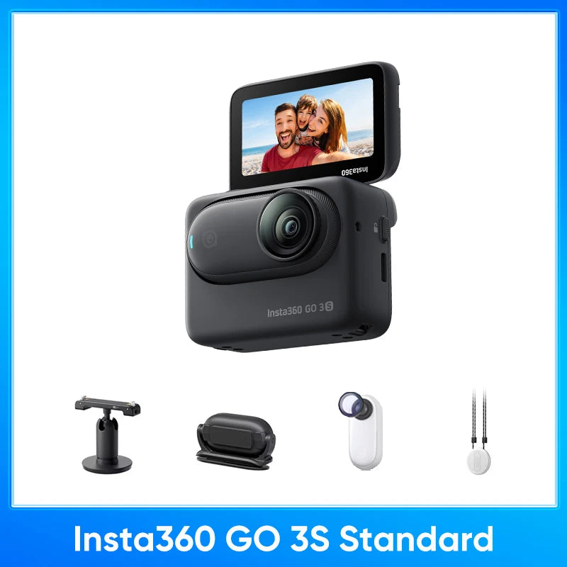 Insta360 GO 3S 4K Tiny Camera – Portable Hands-Free POV Camera with Stabilization, Mount Anywhere for Action & Travel - SORAVA