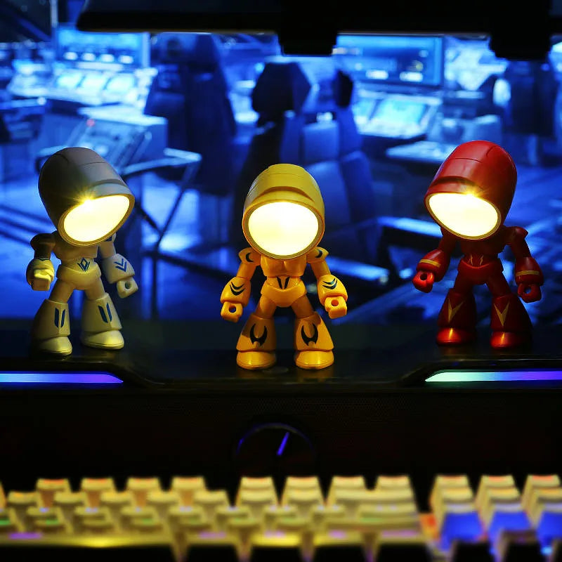 Mini Cartoon LED Table Lamp – Cute Folding Night Light with Adjustable Angle, Eye Protection, Battery Powered - SORAVA