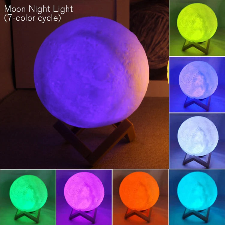LED Moon Book Light – Galaxy Night Lamp for Kids & Adults, Bedroom Decor & Birthday Gift - SORAVA