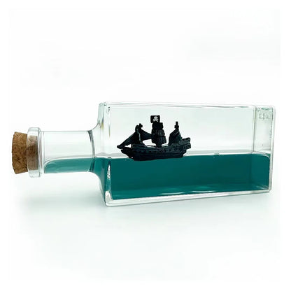 Titanic Cruise Ship Never Sinks Fluid Art Bottle – Unique Desktop Decor, Collectible for Home & Office, Creative Birthday Gift - SORAVA