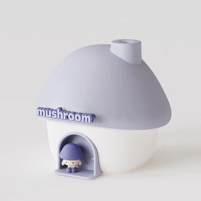 Mini Cartoon Mushroom Air Humidifier – 300ml Ultrasonic Essential Oil Diffuser with Colorful LED Lights for Home - SORAVA