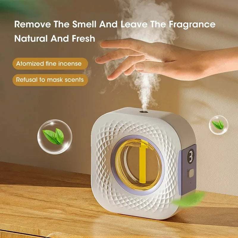 Desktop Aromatherapy Diffuser – USB Smart Air Purifier with LED Display & Ambient Lighting - SORAVA