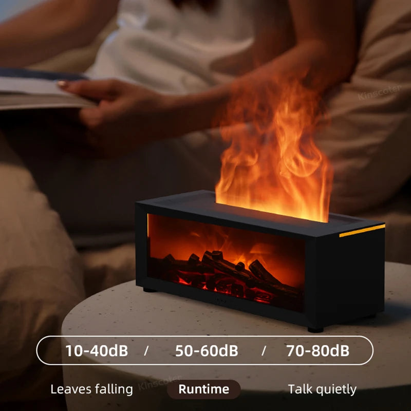 Flame Effect Aroma Diffuser – 150ml Essential Oil Humidifier with Colorful Lights, Timer & Remote Control, Auto-Off for Home & Bedroom Gift - SORAVA