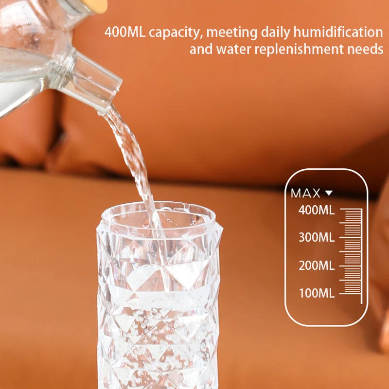 400ML Air Humidifier & USB Aroma Diffuser – Essential Oil Mist Maker with RGB Light for Car, Home & Bedroom - SORAVA