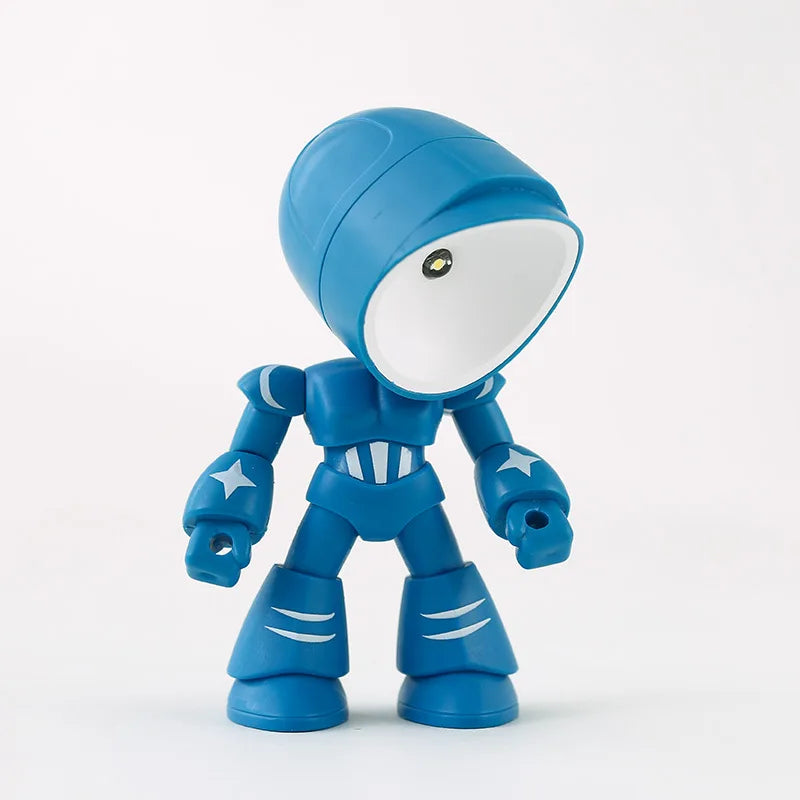 Mini Cartoon LED Table Lamp – Cute Folding Night Light with Adjustable Angle, Eye Protection, Battery Powered - SORAVA