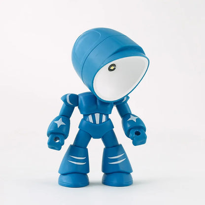 Mini Cartoon LED Table Lamp – Cute Folding Night Light with Adjustable Angle, Eye Protection, Battery Powered - SORAVA