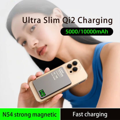 3-in-1 Magnetic Power Bank with Qi 15W Wireless Fast Charging – Intelligent LCD Display, Compatible with iPhone 12–17 Series, Apple Watch & AirPods