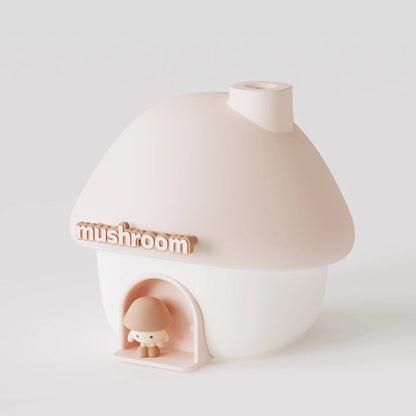 Mini Cartoon Mushroom Air Humidifier – 300ml Ultrasonic Essential Oil Diffuser with Colorful LED Lights for Home - SORAVA