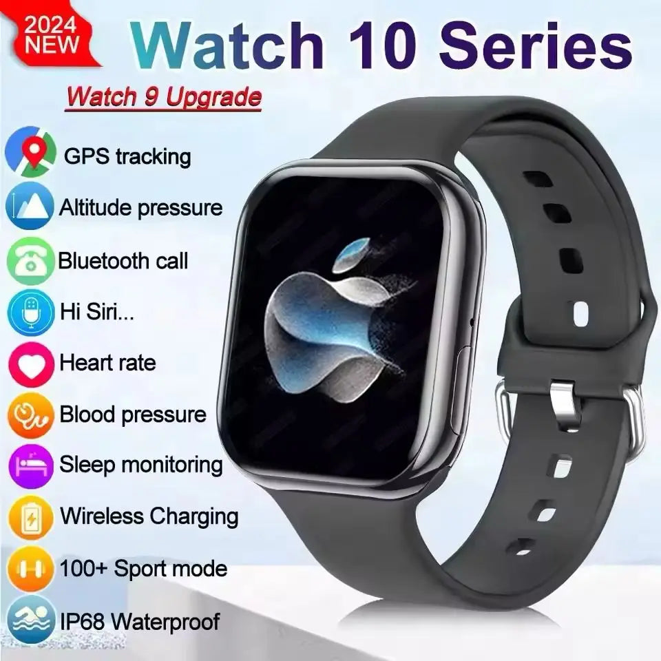 2025 New For Apple GPS Watch 10 Smart Watch Men HD AMOLED Memory Music 3D Surround Bluetooth Call Waterproof Smartwatch Woman