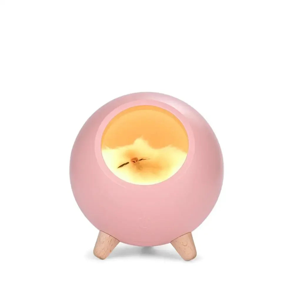 Cute Cat Night Light Bed – USB Rechargeable Kitten House with Touch Control & Cozy Atmosphere Lighting - SORAVA
